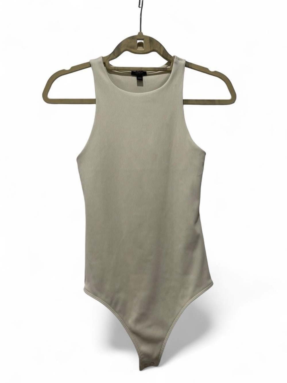 Express Body Contour High Compression Ribbed High Neck Bodysuit - Picture 4 of 6